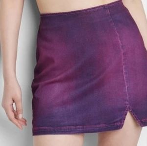 Juniors Purple Jean Skirt